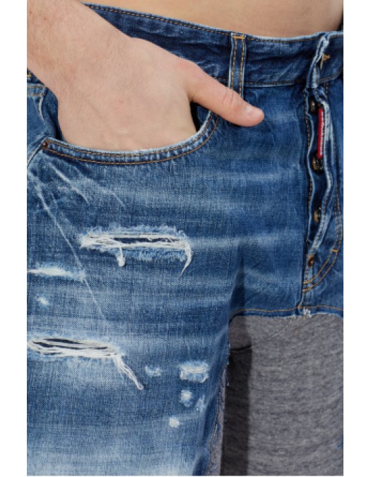 Bermude DSQUARED2, Medium Ripped Wash Hybrid Shorts - S74MU0930D30011470