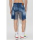 Bermude DSQUARED2, Medium Ripped Wash Hybrid Shorts - S74MU0930D30011470
