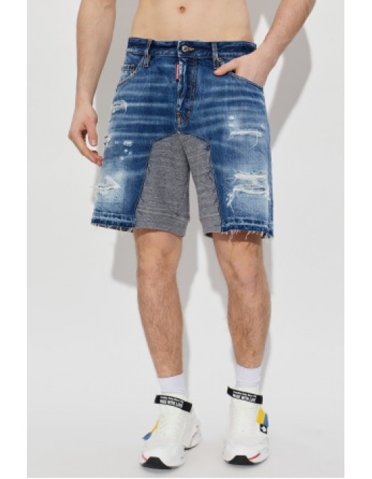 Bermude DSQUARED2, Medium Ripped Wash Hybrid Shorts - S74MU0930D30011470