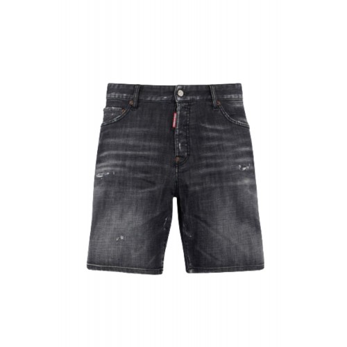Bermude DSQUARED2, Black Fog Wash Marine Shorts