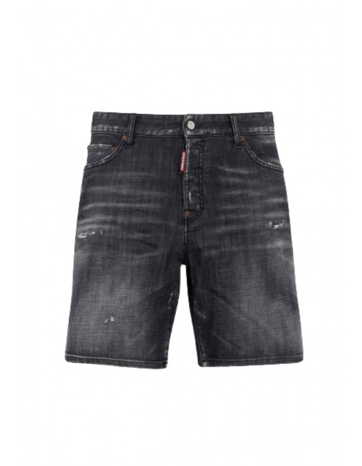 Bermude DSQUARED2, Black Fog Wash Marine Shorts - S74MU0964S30357900