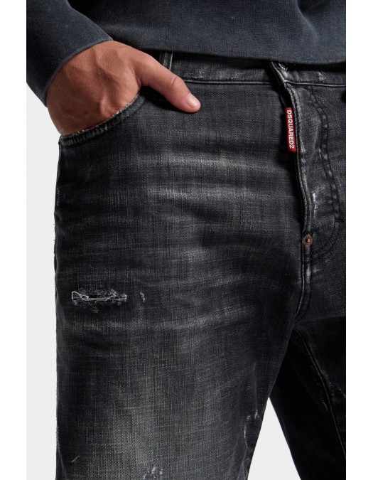 Bermude DSQUARED2, Black Fog Wash Marine Shorts - S74MU0964S30357900