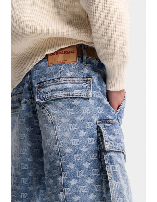 Bermude DSQUARED2, Light Wash Utility Shorts - S74MU0980D30023470