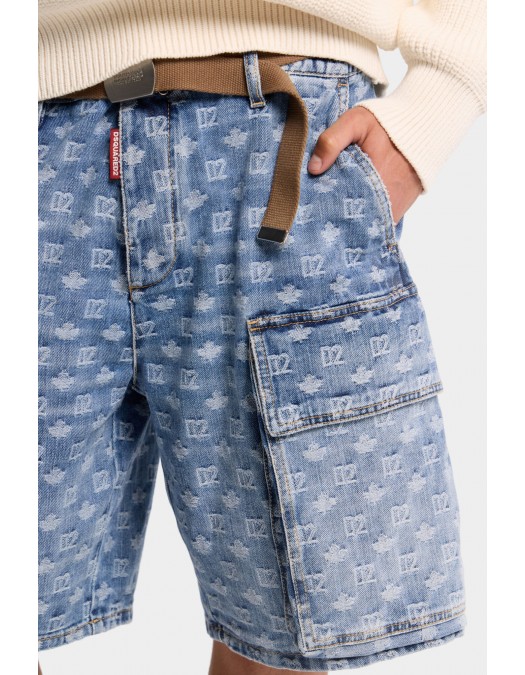 Bermude DSQUARED2, Light Wash Utility Shorts - S74MU0980D30023470