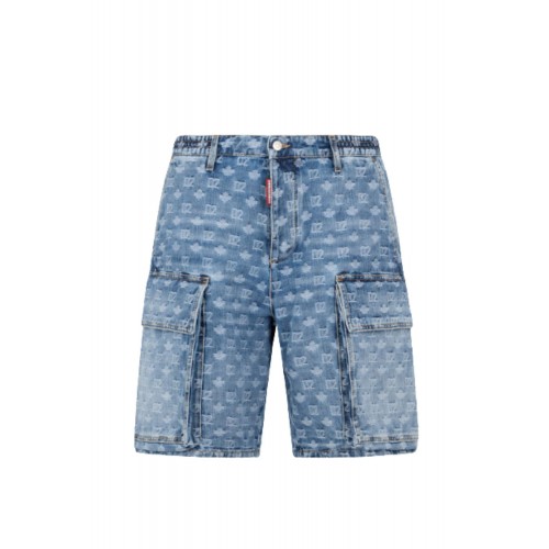 Bermude DSQUARED2, Light Wash Utility Shorts