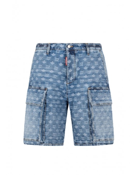 Bermude DSQUARED2, Light Wash Utility Shorts - S74MU0980D30023470