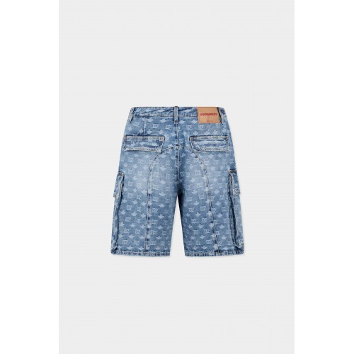 Bermude DSQUARED2, Light Wash Utility Shorts