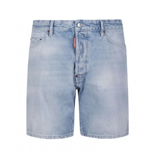Bermude DSQUARED2, Light Diagonale Wash Marine Shorts