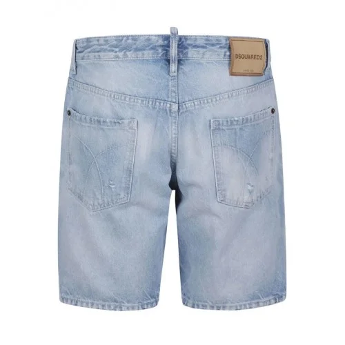 Bermude DSQUARED2, Light Diagonale Wash Marine Shorts