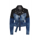 Geaca DSQUARED2, Butch Denim Hybrid Jean, Black, Blue - S75AM1106S30309470