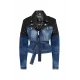 Geaca DSQUARED2, Butch Denim Hybrid Jean, Black, Blue - S75AM1106S30309470 Geaca DSQUARED2, Butch Denim Hybrid Jean, Black, Blue - S75AM1106S30309470