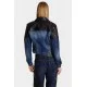 Geaca DSQUARED2, Butch Denim Hybrid Jean, Black, Blue - S75AM1106S30309470 Geaca DSQUARED2, Butch Denim Hybrid Jean, Black, Blue - S75AM1106S30309470