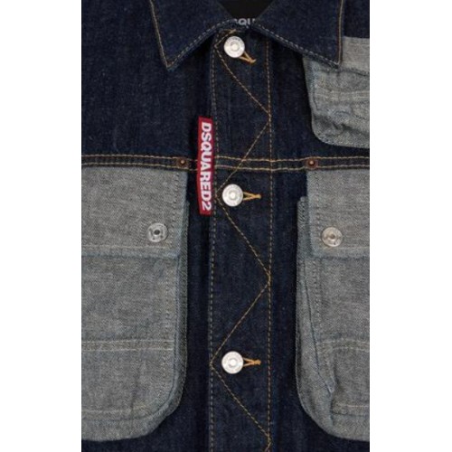 Jacheta DSQUARED2, Cropped Jean Jacket