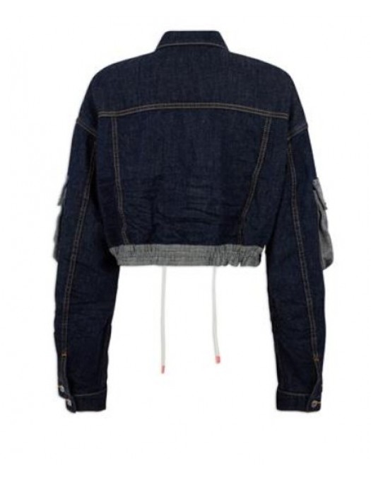 Jacheta DSQUARED2, Cropped Jean Jacket - S75AM1156D30034470