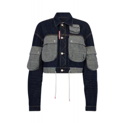 Jacheta DSQUARED2, Cropped Jean Jacket