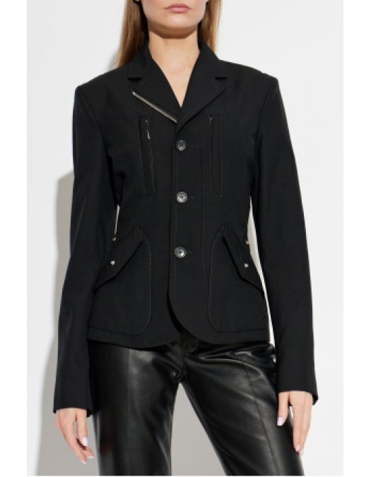 Jacheta DSQUARED2, BLACK Blazer with multiple pockets - S75BN0965D35515900