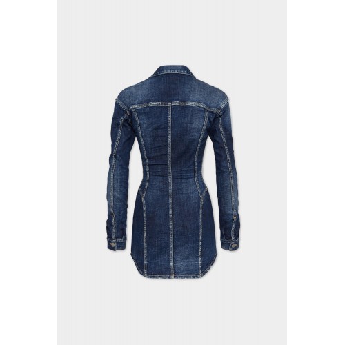 Rochie DSQUARED2, Dark Denim, Bustier Design Rochie DSQUARED2, Dark Denim, Bustier Design