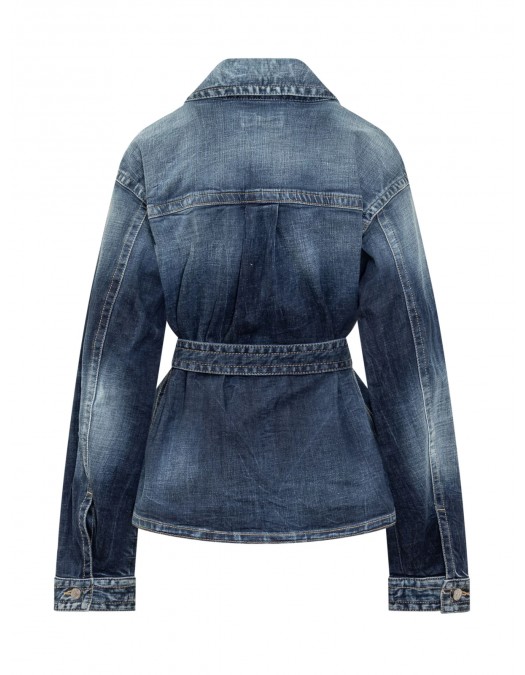 Geaca DSQUARED2, Belt Detail, Denim, Blue - S75DL0906S30664470