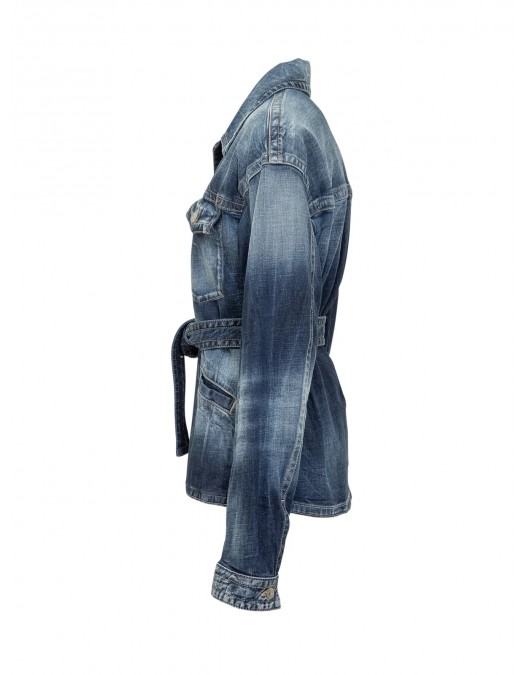 Geaca DSQUARED2, Belt Detail, Denim, Blue - S75DL0906S30664470