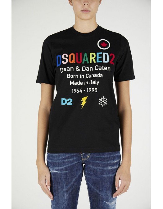 Tricou Dsquared2, Multicolor Logo Print - S75GD0209S23009900