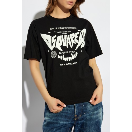 Tricou DSQUARED2, Negru, Glamour Ghoul Tricou DSQUARED2, Negru, Glamour Ghoul