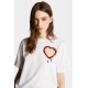 Tricou DSQUARED2, Heart Insert, Easy Fit, White - S75GD0423S24662100