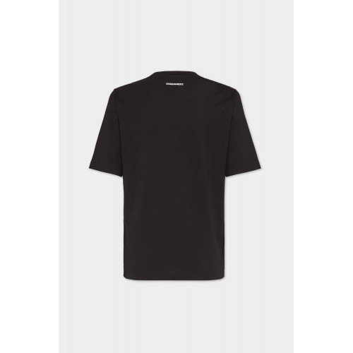 Tricou DSQUARED2, Heart Insert, Easy Fit, Black