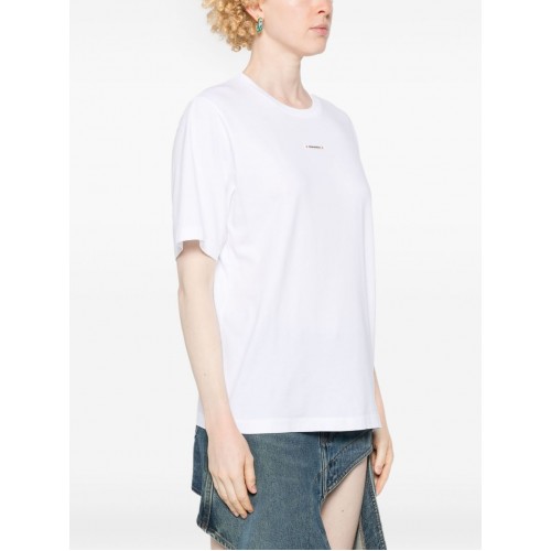 Tricou DSQUARED2, Small Front Logo, Red Details, White Tricou DSQUARED2, Small Front Logo, Red Details, White