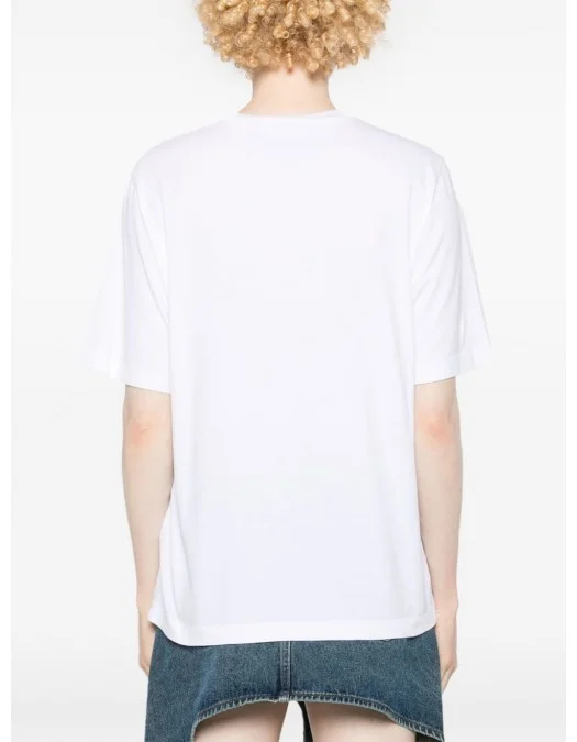 Tricou DSQUARED2, Small Front Logo, Red Details, White - S75GD0424S24668100 Tricou DSQUARED2, Small Front Logo, Red Details, White - S75GD0424S24668100