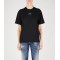 Tricou DSQUARED2, Small Front Logo, Red Details, Black