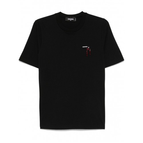 Tricou DSQUARED2, Crystal Embellished, Black Tricou DSQUARED2, Crystal Embellished, Black