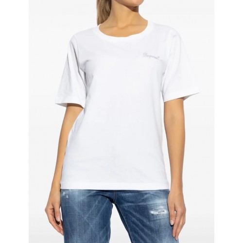 Tricou DSQUARED2, Dsquared2 T-shirt, Alb Tricou DSQUARED2, Dsquared2 T-shirt, Alb