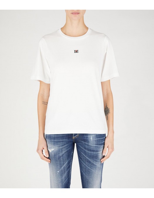 Tricou DSQUARED2, Full White, Logo Frontal - S75GD0445S24668100