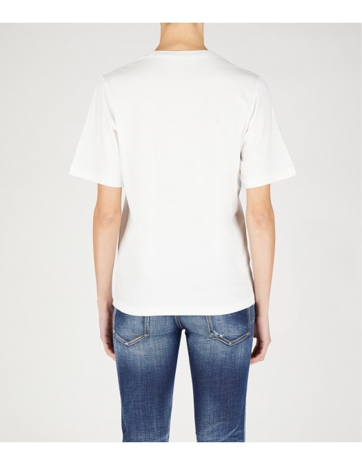 Tricou DSQUARED2, Full White, Logo Frontal - S75GD0445S24668100