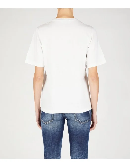Tricou DSQUARED2, Full White, Logo Frontal - S75GD0445S24668100 Tricou DSQUARED2, Full White, Logo Frontal - S75GD0445S24668100