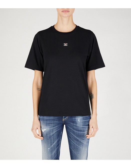 Tricou DSQUARED2, Full Black, Logo Frontal - S75GD0445S24668900