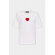 Tricou DSQUARED2, Red Heart, White - S75GD0448S24668100