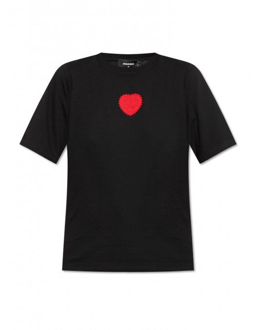 Tricou DSQUARED2, Red Heart, Black - S75GD0448S24668900