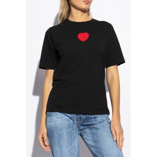 Tricou DSQUARED2, Red Heart, Black