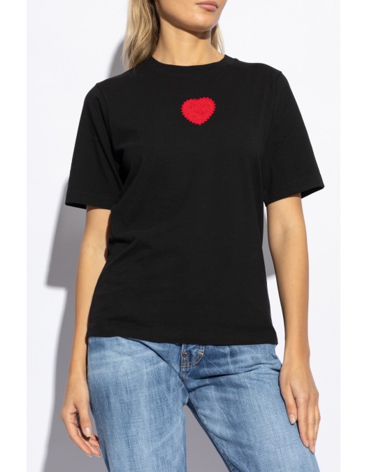 Tricou DSQUARED2, Red Heart, Black - S75GD0448S24668900