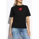 Tricou DSQUARED2, Red Heart, Black - S75GD0448S24668900 Tricou DSQUARED2, Red Heart, Black - S75GD0448S24668900