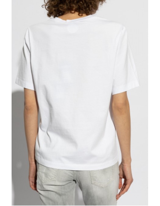 Tricou DSQUARED2, Logo Shimmering, White - S75GD0452D20020100