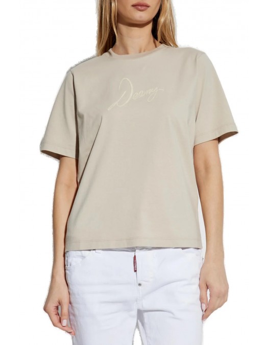 Tricou DSQUARED2, Logo Signature Print, Beige - S75GD0453D20035800W