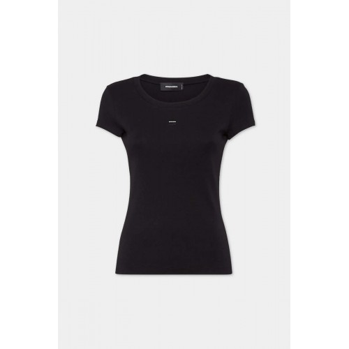 Tricou DSQUARED2, Mini Fit Maple Leaf, Black Tricou DSQUARED2, Mini Fit Maple Leaf, Black