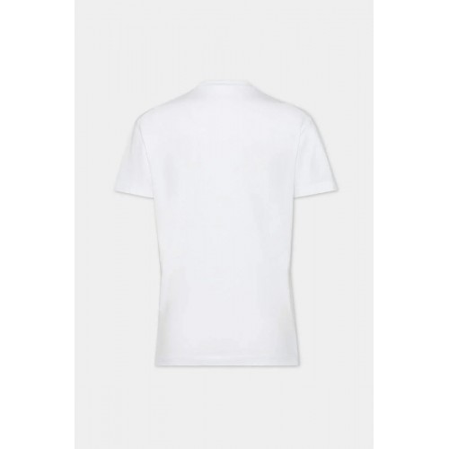 Tricou DSQUARED2, Just Right Fit, Red Label, White Tricou DSQUARED2, Just Right Fit, Red Label, White