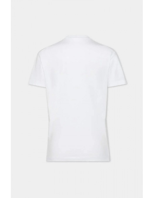 Tricou DSQUARED2, Just Right Fit, Red Label, White - S75GD0476D20020100