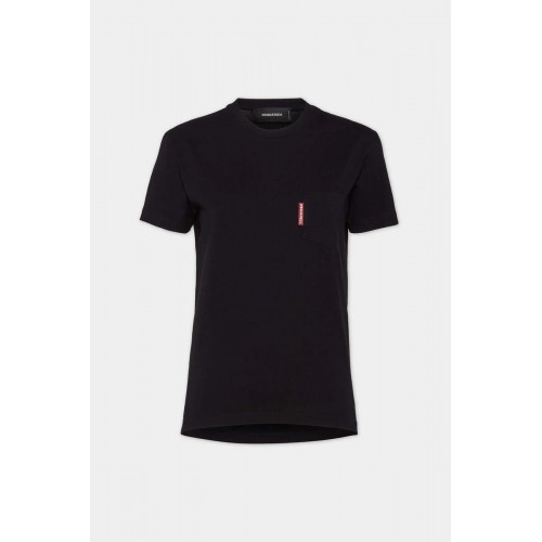 Tricou DSQUARED2, Just Right Fit, Red Label, Black Tricou DSQUARED2, Just Right Fit, Red Label, Black