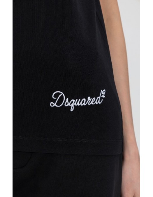 Tricou DSQUARED2, D2 Signature Just Right Fit T-Shirt, Black - S75GD0512D20106900