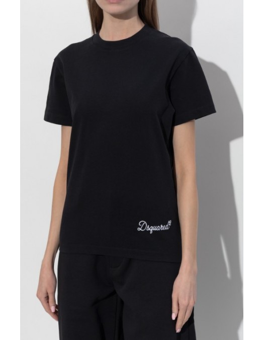 Tricou DSQUARED2, D2 Signature Just Right Fit T-Shirt, Black - S75GD0512D20106900