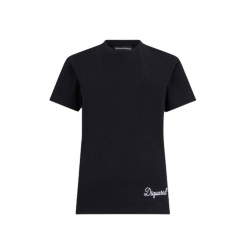 Tricou DSQUARED2, D2 Signature Just Right Fit T-Shirt, Black